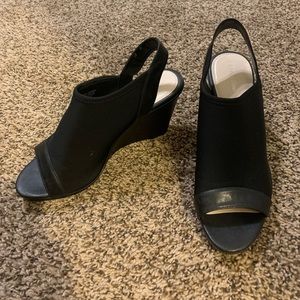 Calvin Klein Black Peep Toes